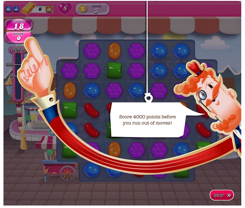 Gameplay de Candy Crush Saga